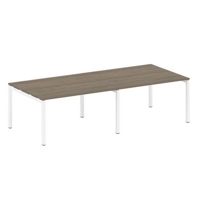 Metal System Quattro 5x5 50БП.ПРГ-2.3 (Вяз благородный/Белый) Переговорный стол на П-образном м/к