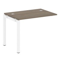 Metal System Quattro 5x5 50БП.ПРС-СП-1.1 (Вяз благородный/Белый) Проходной наборный элемент рабочей станции на П-образном м/к