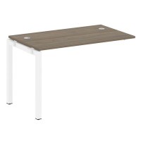 Metal System Quattro 5x5 50БП.ПРС-СП-1.2 (Вяз благородный/Белый) Проходной наборный элемент рабочей станции на П-образном м/к