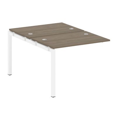 Metal System Quattro 5x5 50БП.ПРС-СП-2.1 (Вяз благородный/Белый) Проходной наборный элемент рабочей станции на П-образном м/к