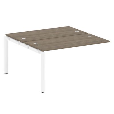 Metal System Quattro 5x5 50БП.ПРС-СП-2.3 (Вяз благородный/Белый) Проходной наборный элемент рабочей станции на П-образном м/к