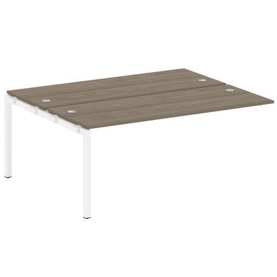 Metal System Quattro 5x5 50БП.ПРС-СП-2.5 (Вяз благородный/Белый) Проходной наборный элемент рабочей станции на П-образном м/к