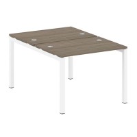 Metal System Quattro 5x5 50БП.РАС-СП-2.1 (Вяз благородный/Белый) Рабочая станция на П-образном м/к