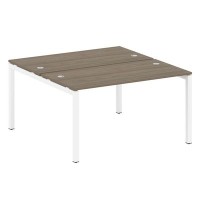 Metal System Quattro 5x5 50БП.РАС-СП-2.3 (Вяз благородный/Белый) Рабочая станция на П-образном м/к