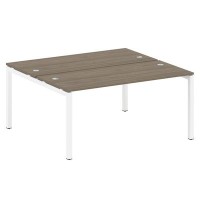 Metal System Quattro 5x5 50БП.РАС-СП-2.4 (Вяз благородный/Белый) Рабочая станция на П-образном м/к