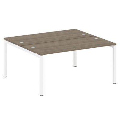 Metal System Quattro 5x5 50БП.РАС-СП-2.4 (Вяз благородный/Белый) Рабочая станция на П-образном м/к