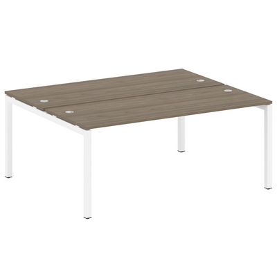 Metal System Quattro 5x5 50БП.РАС-СП-2.5 (Вяз благородный/Белый) Рабочая станция на П-образном м/к