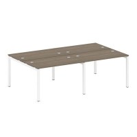 Metal System Quattro 5x5 50БП.СМ-4.2 (Вяз благородный/Белый) Рабочая станция на 4 раб.места на П-образном м/к