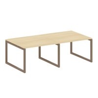 Metal System Quattro 5x5 50БО.ПРГ-2.2 (Акация лорка/Мокко) Переговорный стол на О-образном м/к