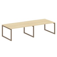 Metal System Quattro 5x5 50БО.ПРГ-2.4 (Акация лорка/Мокко) Переговорный стол на О-образном м/к