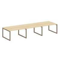 Metal System Quattro 5x5 50БО.ПРГ-3.3 (Акация лорка/Мокко) Переговорный стол на О-образном м/к