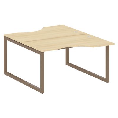 Metal System Quattro 5x5 50БО.РАС-СА-2.2 (Акация лорка/Мокко) Рабочая станция криволинейная на О-образном м/к