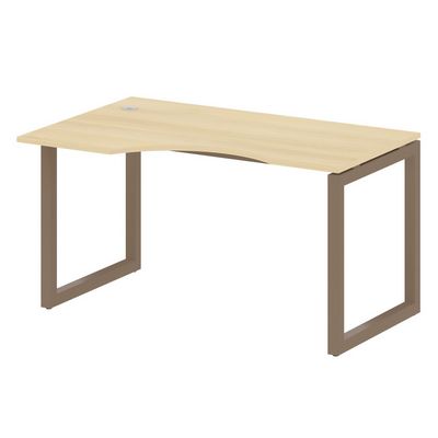 Metal System Quattro 5x5 50БО.СА-2 Л (Акация лорка/Мокко) Стол криволинейный левый на О-образном м/к