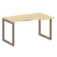 Metal System Quattro 5x5 50БО.СА-2 Пр (Акация лорка/Мокко) Стол криволинейный правый на О-образном м/к