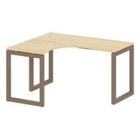 Metal System Quattro 5x5 50БО.СА-3 Л (Акация лорка/Мокко) Стол криволинейный левый на О-образном м/к