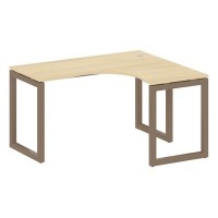 Metal System Quattro 5x5 50БО.СА-3 Пр (Акация лорка/Мокко) Стол криволинейный правый на О-образном м/к