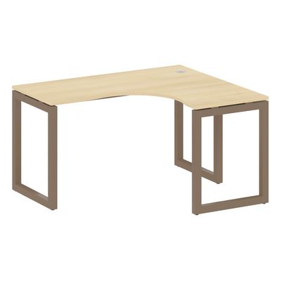 Metal System Quattro 5x5 50БО.СА-3 Пр (Акация лорка/Мокко) Стол криволинейный правый на О-образном м/к