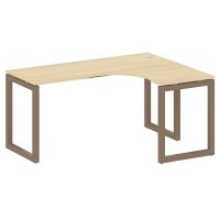 Metal System Quattro 5x5 50БО.СА-4 Пр (Акация лорка/Мокко) Стол криволинейный правый на О-образном м/к