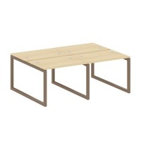 Metal System Quattro 5x5 50БО.СМ-4.1 (Акация лорка/Мокко) Рабочая станция на 4 раб.места на О-образном м/к