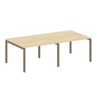 Metal System Quattro 5x5 50БП.ПРГ-2.2 (Акация лорка/Мокко) Переговорный стол на П-образном м/к