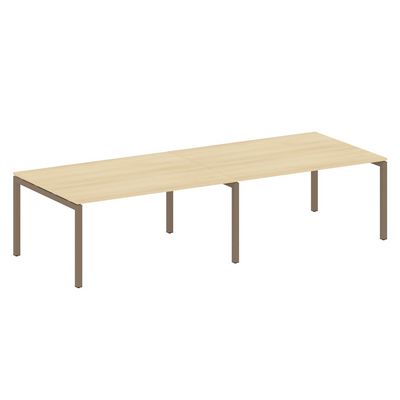 Metal System Quattro 5x5 50БП.ПРГ-2.4 (Акация лорка/Мокко) Переговорный стол на П-образном м/к