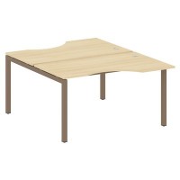 Metal System Quattro 5x5 50БП.РАС-СА-2.2 (Акация лорка/Мокко) Рабочая станция криволинейная на П-образном м/к