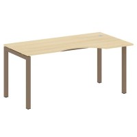 Metal System Quattro 5x5 50БП.СА-1 Пр (Акация лорка/Мокко) Стол криволинейный правый на П-образном м/к