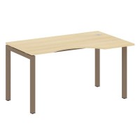 Metal System Quattro 5x5 50БП.СА-2 Пр (Акация лорка/Мокко) Стол криволинейный правый на П-образном м/к