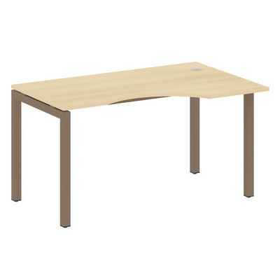 Metal System Quattro 5x5 50БП.СА-2 Пр (Акация лорка/Мокко) Стол криволинейный правый на П-образном м/к