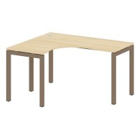 Metal System Quattro 5x5 50БП.СА-3 Л (Акация лорка/Мокко) Стол криволинейный левый на П-образном м/к