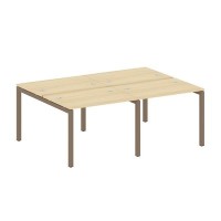 Metal System Quattro 5x5 50БП.СМ-4.1 (Акация лорка/Мокко) Рабочая станция на 4 раб.места на П-образном м/к