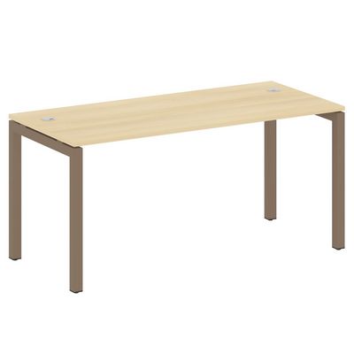 Metal System Quattro 5x5 50БП.СП-4 (Акация лорка/Мокко) Стол письменный на П-образном м/к