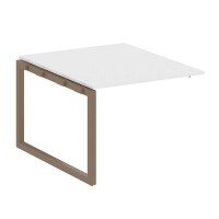 Metal System Quattro 5x5 50БО.ППРГ-1 (Белый/Мокко) Проходной наборный элемент переговорного стола на О-образном м/к