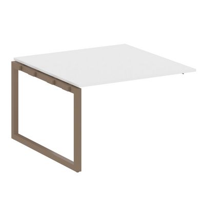 Metal System Quattro 5x5 50БО.ППРГ-2 (Белый/Мокко) Проходной наборный элемент переговорного стола на О-образном м/к