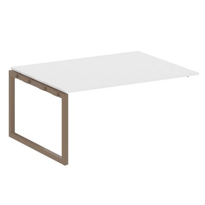 Metal System Quattro 5x5 50БО.ППРГ-4 (Белый/Мокко) Проходной наборный элемент переговорного стола на О-образном м/к