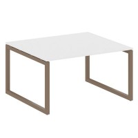 Metal System Quattro 5x5 50БО.ПРГ-1.3 (Белый/Мокко) Переговорный стол на О-образном м/к