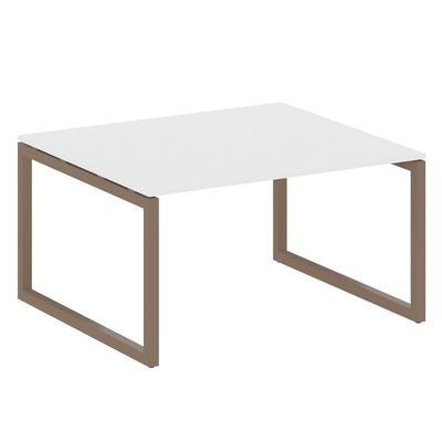 Metal System Quattro 5x5 50БО.ПРГ-1.3 (Белый/Мокко) Переговорный стол на О-образном м/к