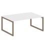 Metal System Quattro 5x5 50БО.ПРГ-1.5 (Белый/Мокко) Переговорный стол на О-образном м/к