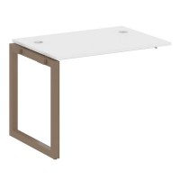 Metal System Quattro 5x5 50БО.ПРС-СП-1.1 (Белый/Мокко) Проходной наборный элемент рабочей станции на О-образном м/к