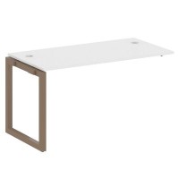 Metal System Quattro 5x5 50БО.ПРС-СП-1.3 (Белый/Мокко) Проходной наборный элемент рабочей станции на О-образном м/к