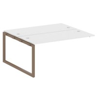 Metal System Quattro 5x5 50БО.ПРС-СП-2.4 (Белый/Мокко) Проходной наборный элемент рабочей станции на О-образном м/к