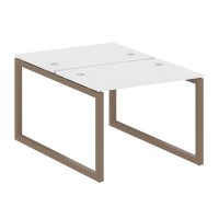 Metal System Quattro 5x5 50БО.РАС-СП-2.1 (Белый/Мокко) Рабочая станция на О-образном м/к