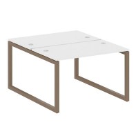 Metal System Quattro 5x5 50БО.РАС-СП-2.2 (Белый/Мокко) Рабочая станция на О-образном м/к