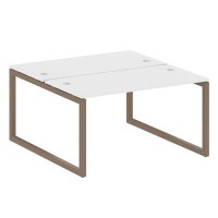 Metal System Quattro 5x5 50БО.РАС-СП-2.3 (Белый/Мокко) Рабочая станция на О-образном м/к