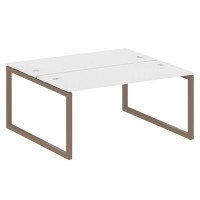 Metal System Quattro 5x5 50БО.РАС-СП-2.4 (Белый/Мокко) Рабочая станция на О-образном м/к