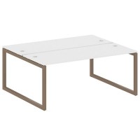 Metal System Quattro 5x5 50БО.РАС-СП-2.5 (Белый/Мокко) Рабочая станция на О-образном м/к