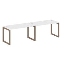 Metal System Quattro 5x5 50БО.СМ-2.3 (Белый/Мокко) Рабочая станция на 2 раб.места на О-образном м/к