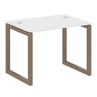 Metal System Quattro 5x5 50БО.СП-1 (Белый/Мокко) Стол письменный на О-образном м/к