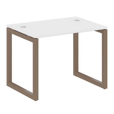 Metal System Quattro 5x5 50БО.СП-1 (Белый/Мокко) Стол письменный на О-образном м/к