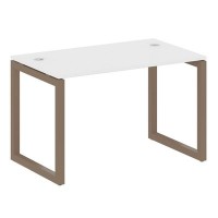 Metal System Quattro 5x5 50БО.СП-2 (Белый/Мокко) Стол письменный на О-образном м/к